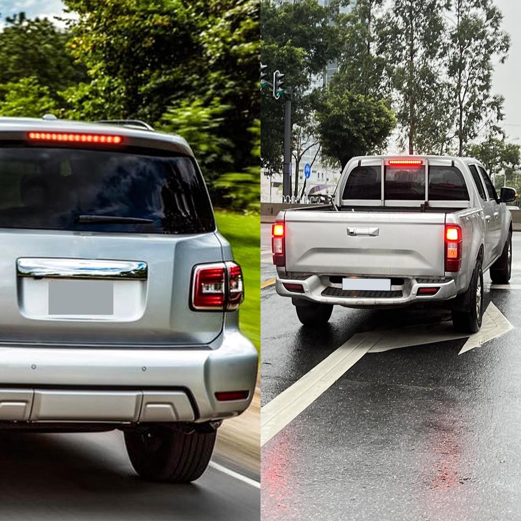 X-STYLE High Mount Stop Lamp, 12 V, 24 V, Red, For Cars, 15 Links,