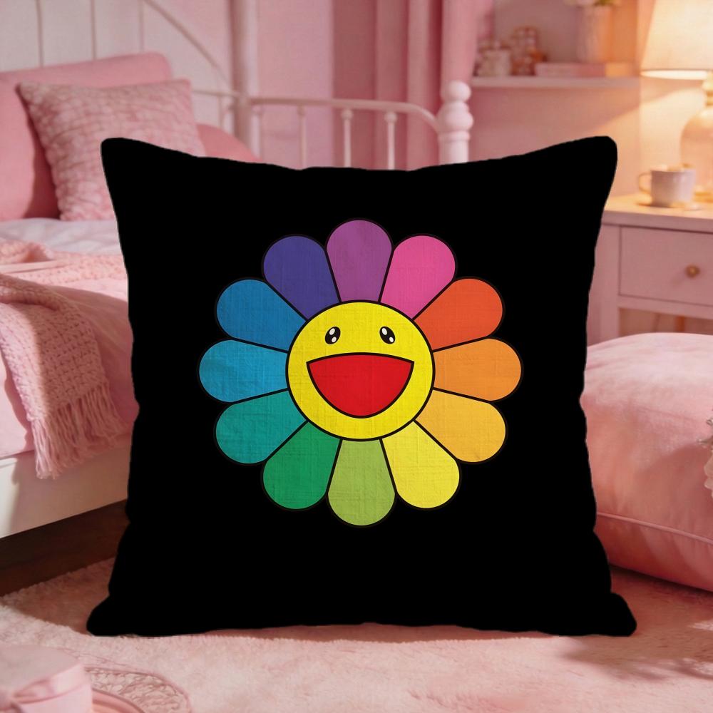 Band T-Takashi Murakami Cushion Cover Premium Comfort Reversible Pillow Cove -Two In One Design For Any Room & Car Interior