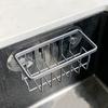 Suction Cup Sponge Holder Wall Mount Kitchen Sink Stainless Steel Drain Rack Storage Basket Organizer Water Drying Dish Rack