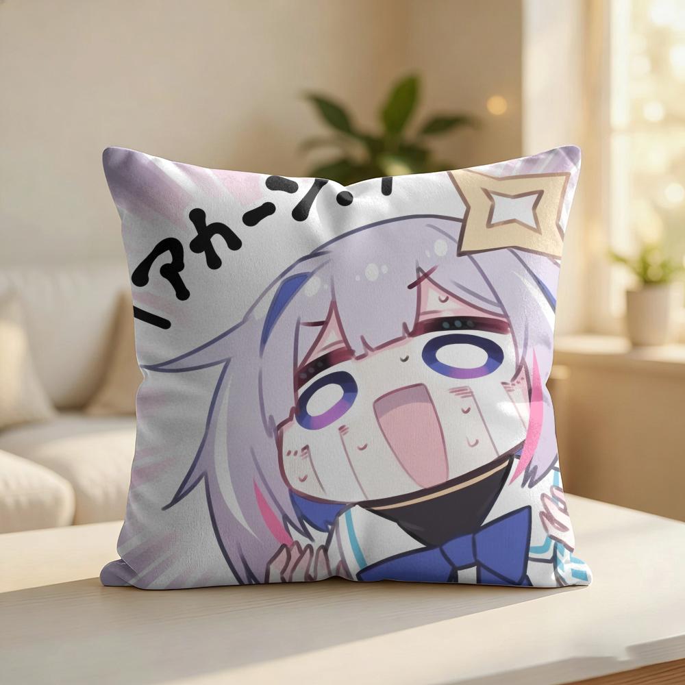 Amane KanataS Cute Cushion Cover Silky Short Plush Invisible Zipper Dustproof Sofa Pillow Case For Home Decor 30x30cm