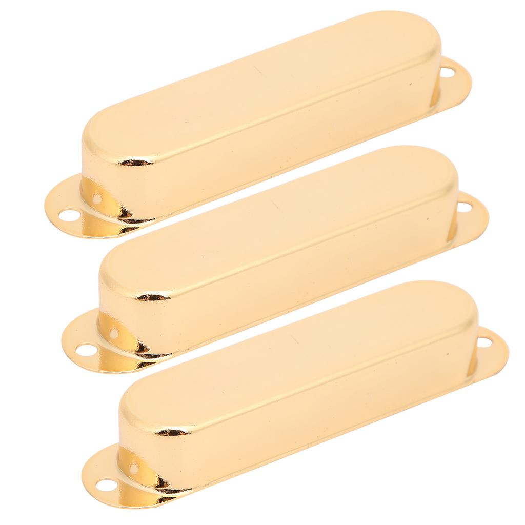 3Pcs Closed Pickup Cover Single No Hole Brass Instrument Guitar Musical AccessoriesGold