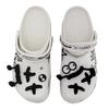 Crocs Klasyczne chodaki Duże Oczy Urocze Zabawne Graffiti Fajne Wszechstronne Buty z Dziurkami Unisex Białe