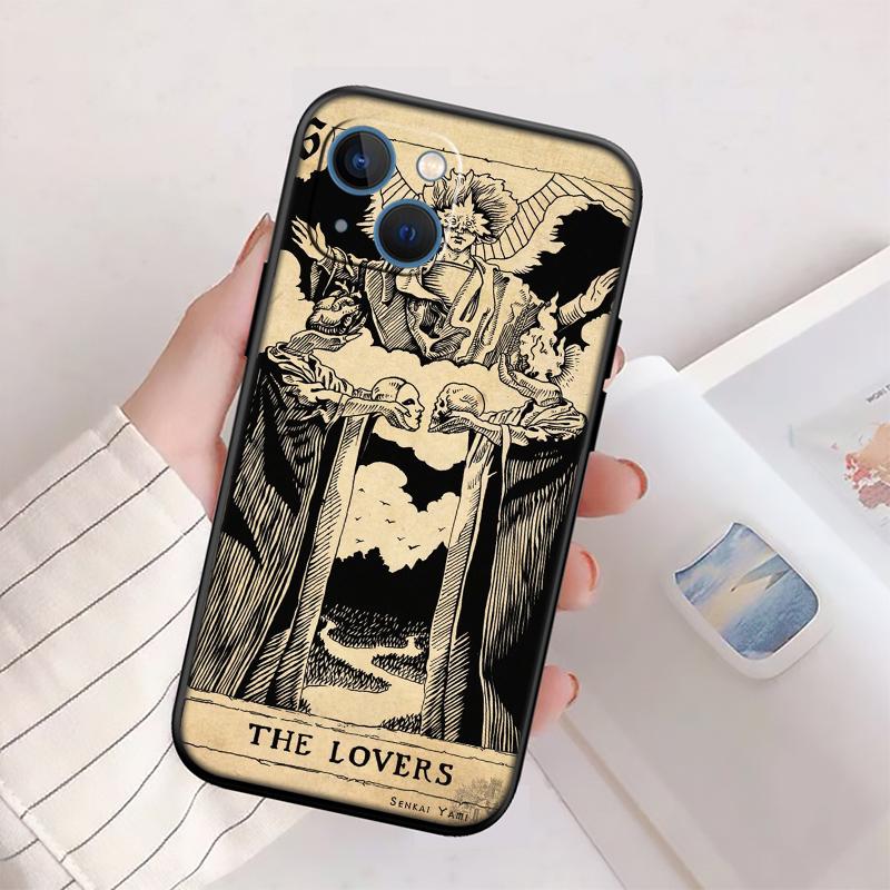 QE10 Divination Tarot Phone Case for OPPO A40 A60 A80 A15 A16 A16K A12 A17 A17K A54 A54S A53 A53S A55 A56 A57 A98 F23