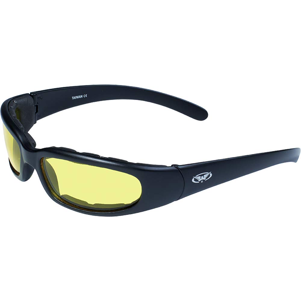 

GLOBAL VISION Chicago 24 Photochromic Matte Black UV400 Global Vision Eyewear Motorcycle Goggles Sunglasses, Frame, Shatterproof, Protection,