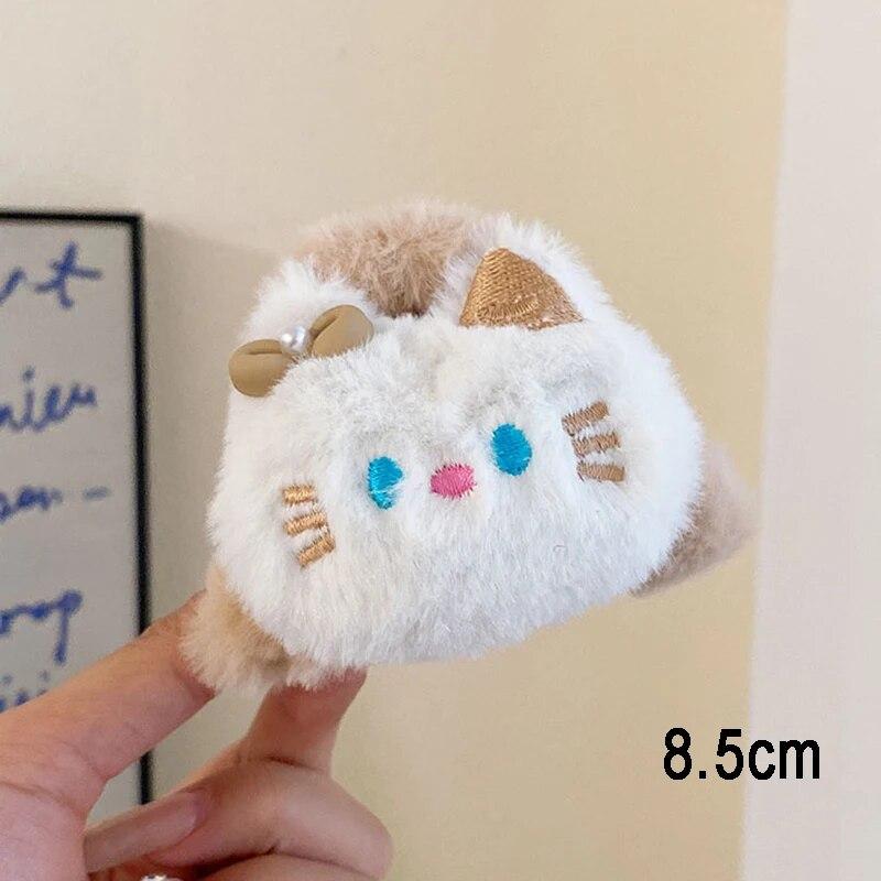2024 Neue Elegante Cartoon Plüsch Haarspange für Frauen Vintage Haarspangen Kinder Haaraccessoires Süße Party Kopfbedeckung Geschenk