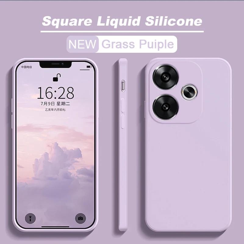 Poco F6 Hülle Luxus Original Flüssigsilikonhülle für Xiaomi Poco F6 Poco F 6 PocoF6 Pro F6Pro 5G Weiche Hüllen Stoßfeste Abdeckung