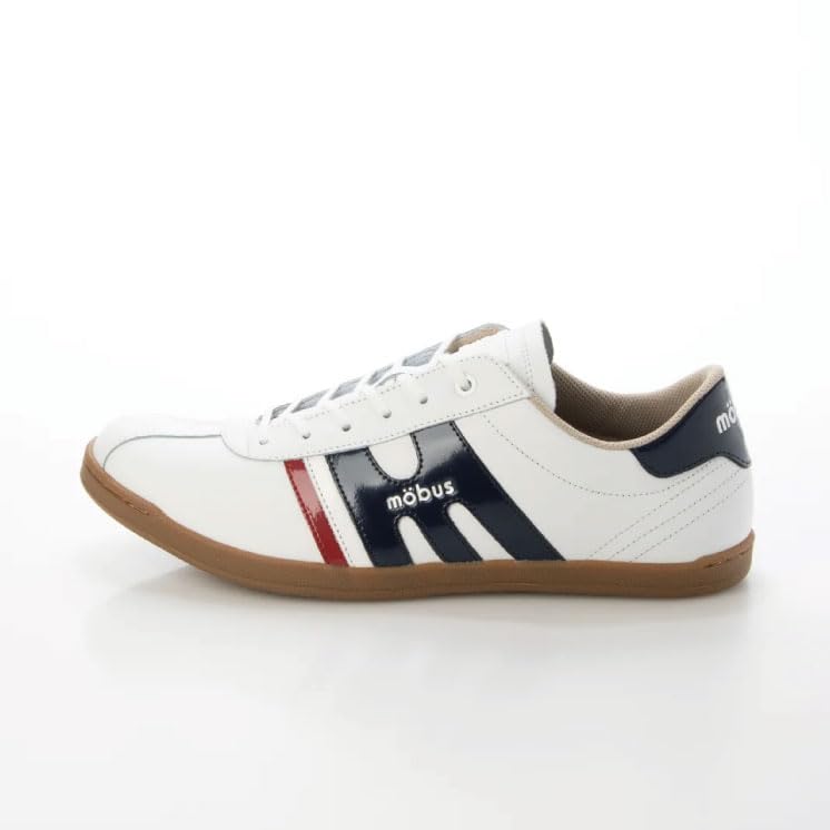 Maubus Męskie Skórzane Codzienne Buty do Chodzenia MUNDEN (S.WHT/NAVY EMALIA, 24-punktowy, pomiar 5-centymetrowy)