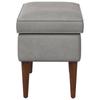 Footstool Light Grey 55 x 35 x 41 cm Velvet