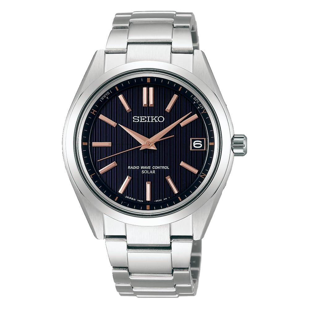 

Brightz Solar Radio Titanium Model Sapphire Glass Black Dial SAGZ087 Silver [Seiko Watch] Men s
