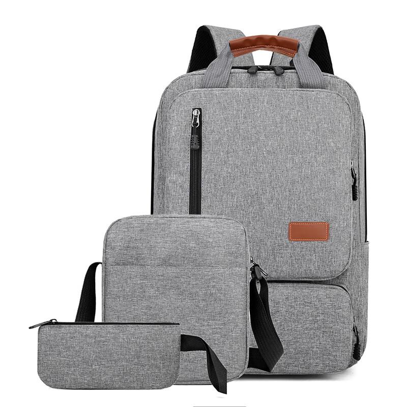 Zhi Lü Men s Business Casual Backpack 3-Piece Set One Size