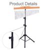 Bar Chime Performance Durability Premium, Adjustable Stand, Beginners Professionals Percussion Instrument Wind Chime Percussion