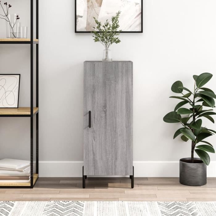 VidaXL Buffet Sonoma Grey 34.5x34x90 Cm Engineered Wood 828554