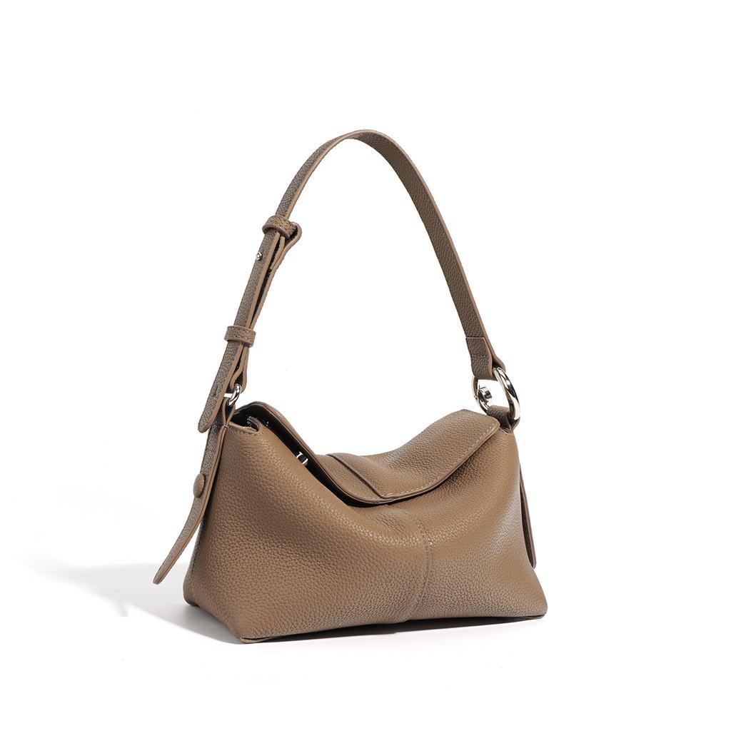 Neue Achseltasche, Messenger-Tasche aus Rindsleder, Vielseitige Lederhandtasche für Pendlerinnen, Schultertasche aus echtem Leder