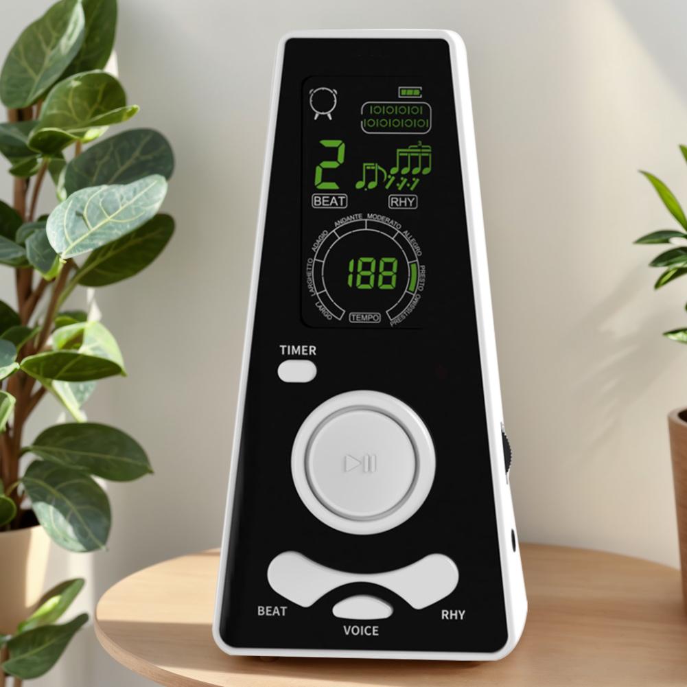 Digital Metronome Volume & Beat Speed Adjustable Electronic Metronome with Timer for Guitar Piano Violin Saxophone Etc