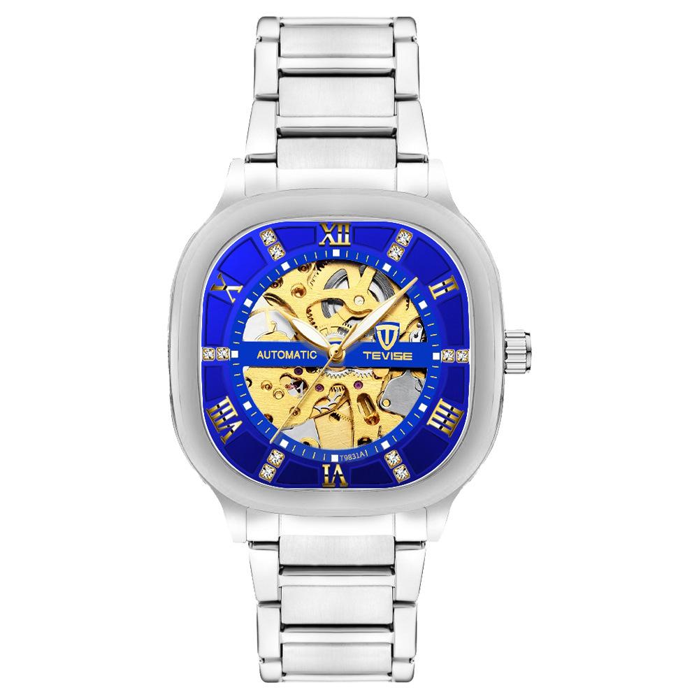 

TEVISE Luxury Waterproof Automatic Men Mechanical Auto Date Full Steel Business Top Brand Man Watches синий/серебряный