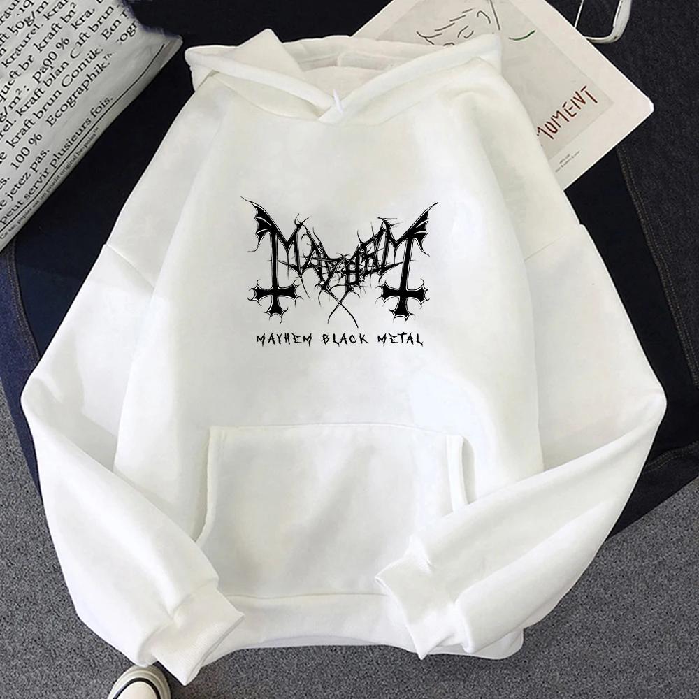 Mayhem Deathcrush Hoodies Unisex Punk Long-sleeved Sweatshirt Printing Men women Fashion Aesthetic Heavy Mental Vintage