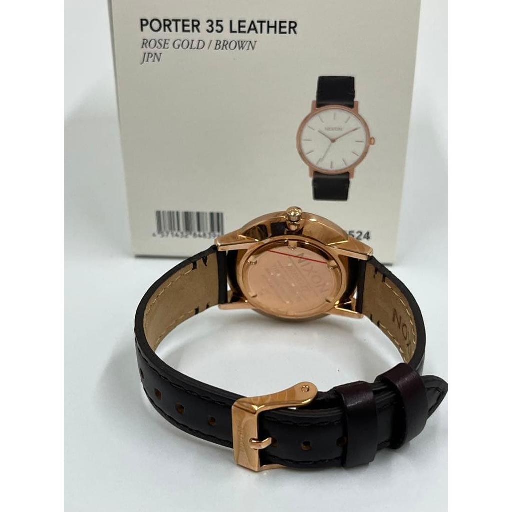 Used Nixon PORTER 35 LEATHER Portarose New Unused Limited Edition