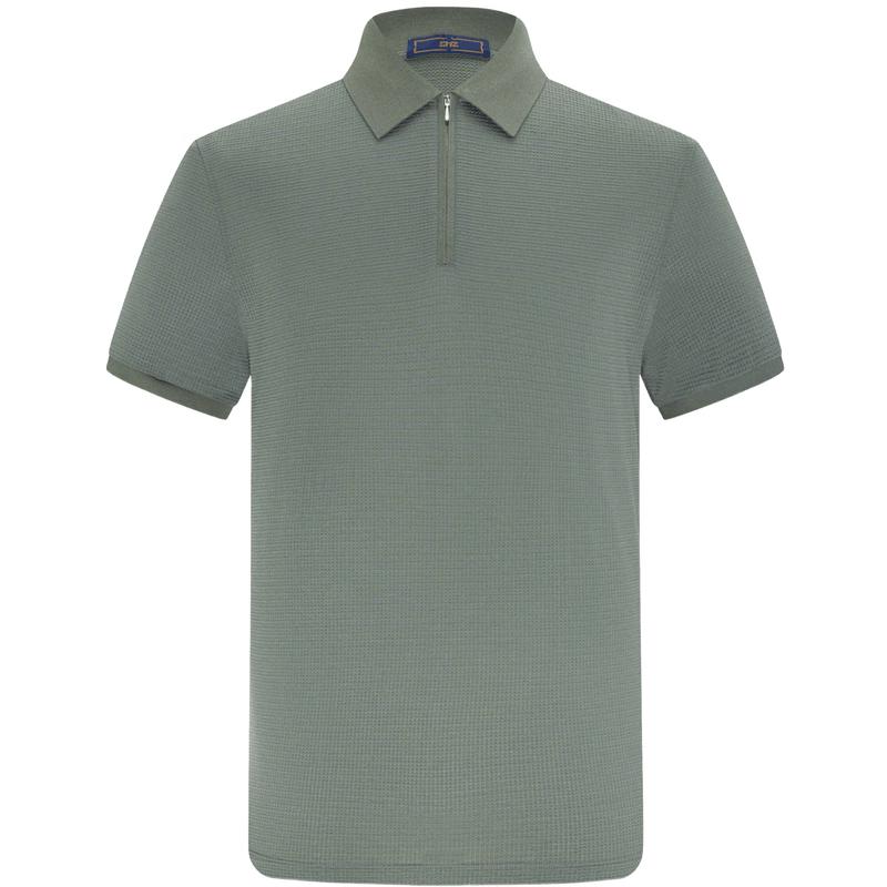 EMZ Men s Silk Blend Textured Polo Shirt 2XL