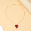 Halloween Persönlichkeit Herz Anhänger Halskette Ohrring Damen Luxus Gotisch Blutstropfen Ohrhaken Schmuck Choker Zubehör
