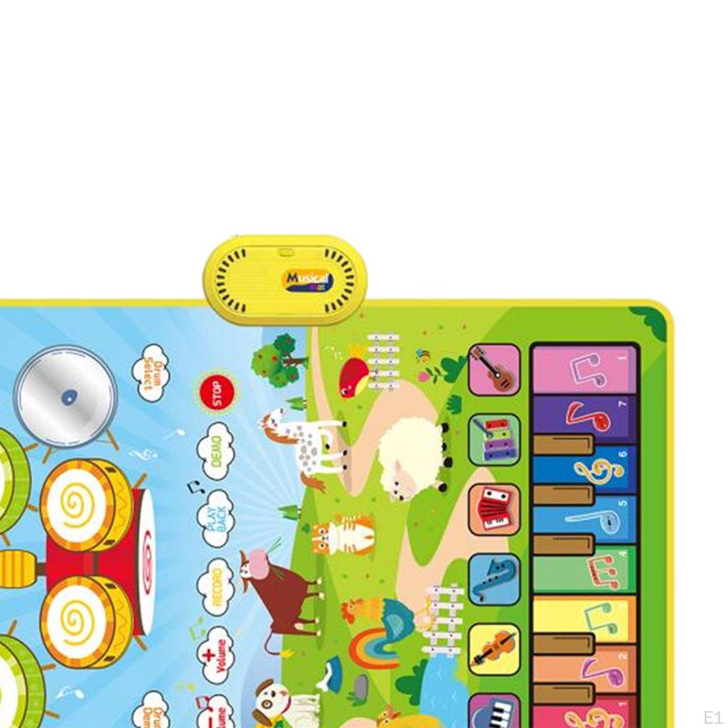 Baby Musical Piano Mat Brain Development & Drum with 6 Keys 2 in 1 for Child