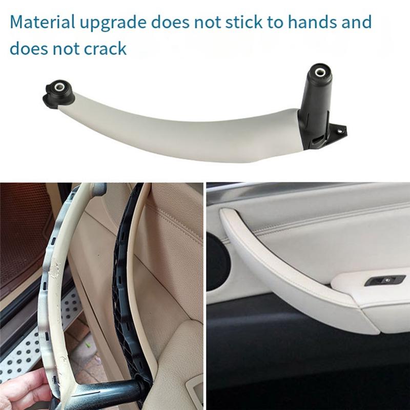 Portable 4 Pcs Car Left/Right Inner Door Handle Cover For Bmw X1 E84 2010-2016 Black