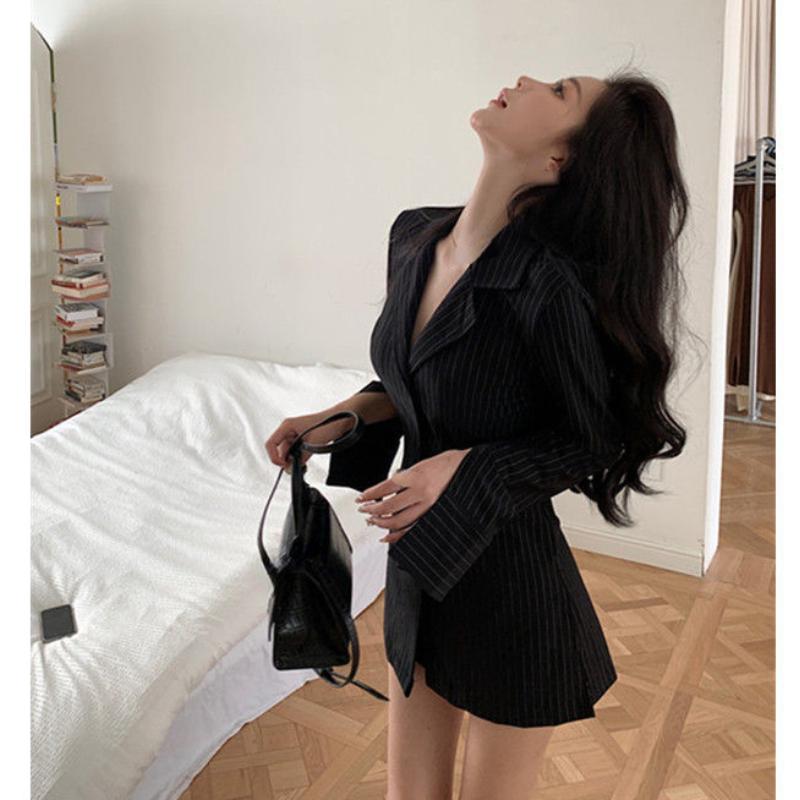 Bluze vintage cu dungi negre tunică cămăși Top cu mânecă lungă femei coreeană modă birou damă vechi bani estetică elegant