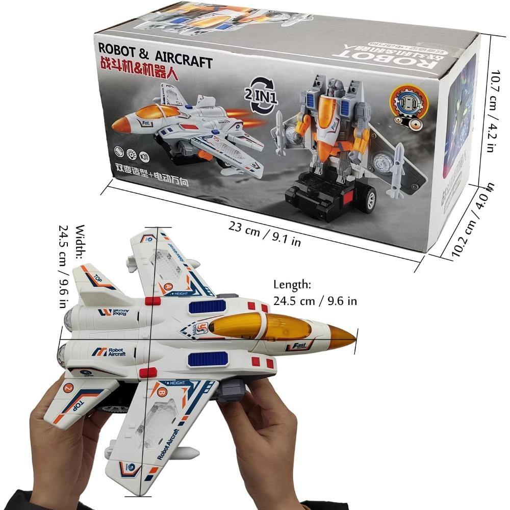 Robot Transformable Tank Toys for Kids Transforming Car Toys with Music & Light Military Army Birthday Gift for Boys Girls