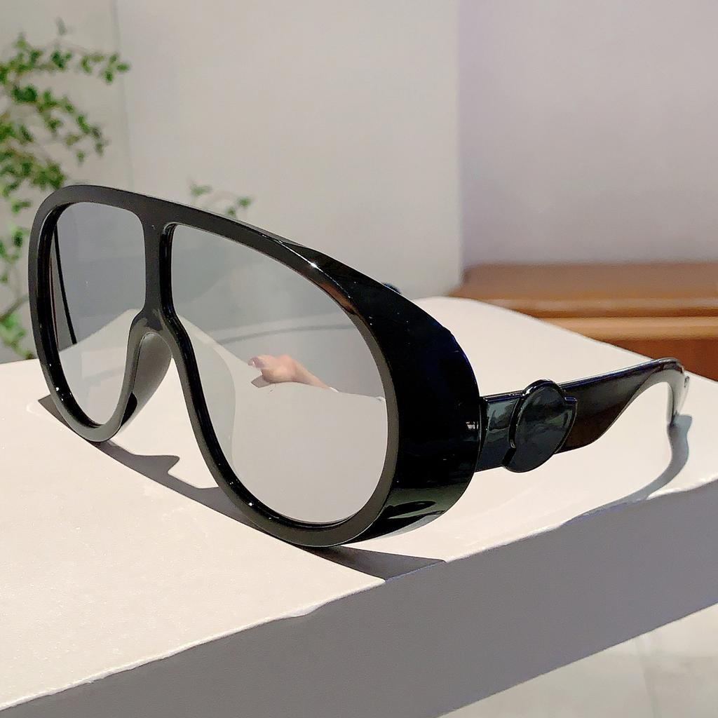 KAMMPT Oversized Monoblock Sunglasses Women 2024 New in Stylish Candy Color Outdoor Goggle Trendy Vintage Punk Travelling Shades