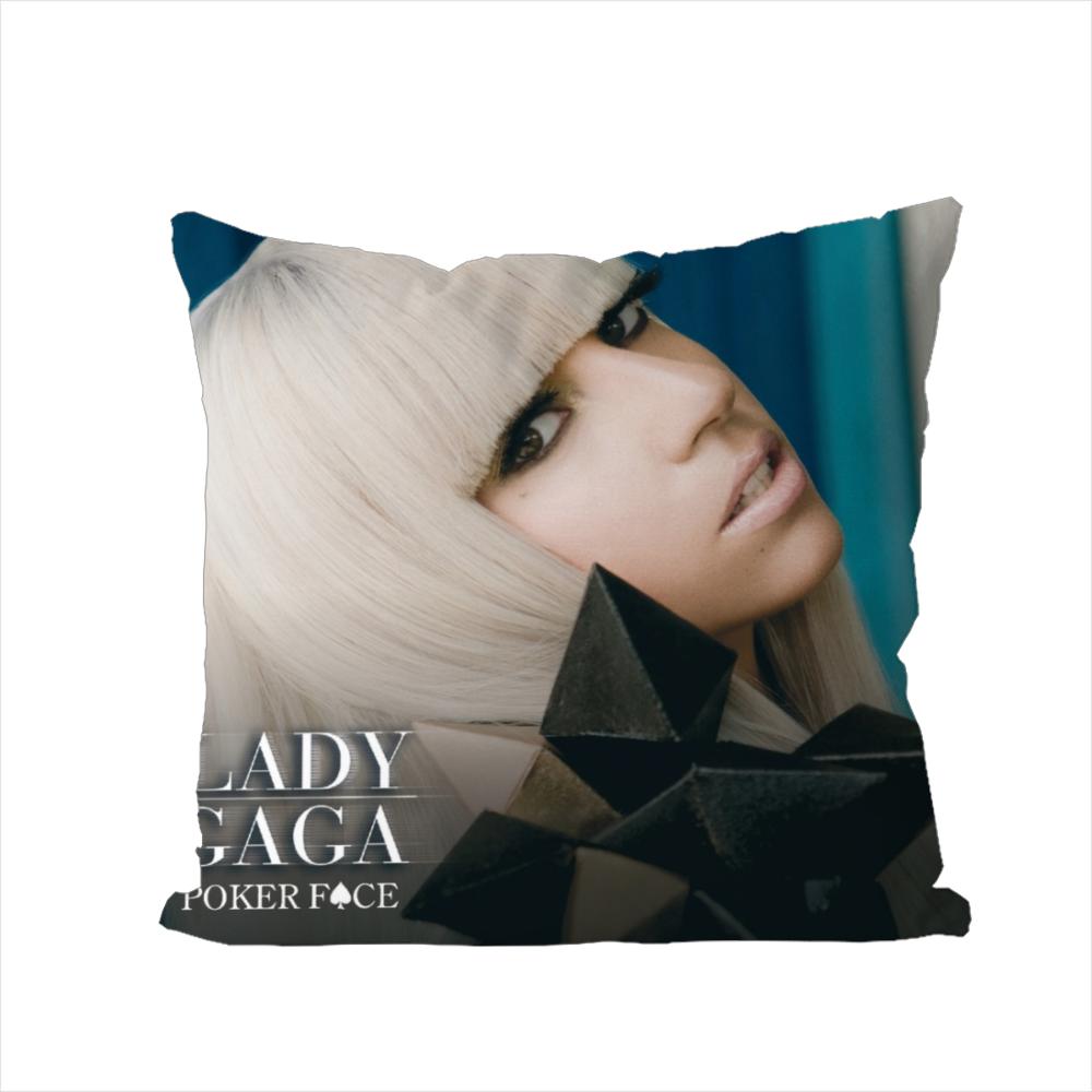 

Singer Lady Gaga Pillow Case For Car Sofa Decorative Home Doublesided Print Plush Square Throw Pillow Cushion Cover 30x30cm