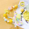Candy Color Phone Buckle Beads Cute Lanyards  Bead Chain Pendant For Phone Strap