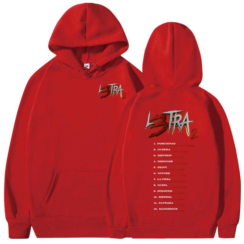 Rapper Luar La L L3TRA 2 Album Hoodies Herren Damen Mode Hip Hop Langarm Pullover Kapuzenpullover Lässig Komfort Übergroße Sweatshirts