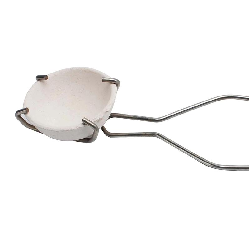 25Cm Stainless Steel Crucible Tong Clamp Crucible Pliers White Gold Bowl Melting Gold Furnace Accessories