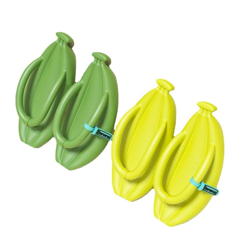 2024Banana Flip Flops For Men Women Summer Slipper Thick Sole Non-Slip Beach Sandals Bathroom Couple Funny Banana Slides
