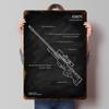 AWM Scharfschützengewehr Bauplan Blechposter Personalisierbare Wandkunst Retro Vintage Metallschilder für Haus Zimmer Schlafzimmer Dekorationen