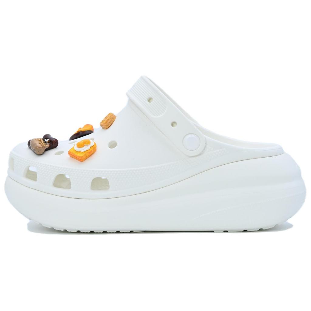 Crocs Crush Clog Pastry Party EVA Exquisite Cute Crush Art Realm Puff Shoes Unisex White
