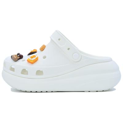Crocs Crush Clog Pečicí Párty EVA Nádherné Roztomilé Crush Art Realm Nadýchané Boty Unisex Bílé