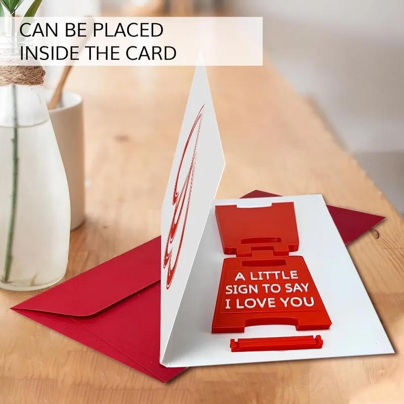 Dollhouse Creative Valentine's Day Present A Small Sign To Say I Love You Decoration Craft Desk Decoration Room Ornament