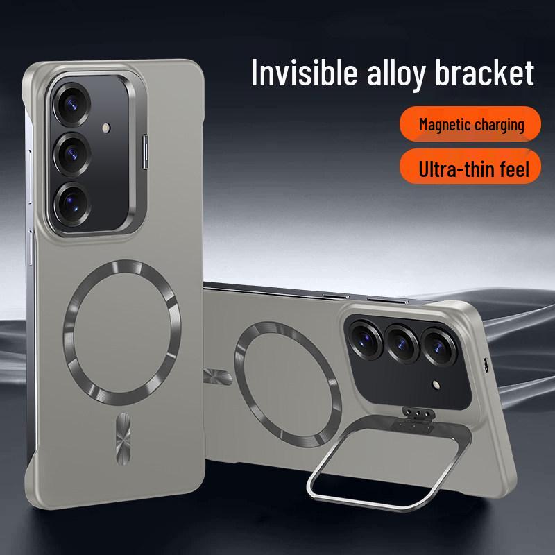 Samsung Galaxy S24+ Ultra-Thin Magnetic Case with Metal Paint Borderless Design and Heat Dissipation Samsung Galaxy S24 Ultra