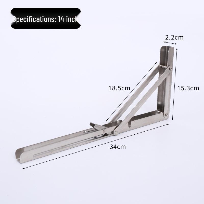 Stainless Steel Folding Triangular Wall Shelf Support Bracket