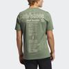 Adidas Graphic Print Crew Neck Sports Tee Men Tops Green GM1208