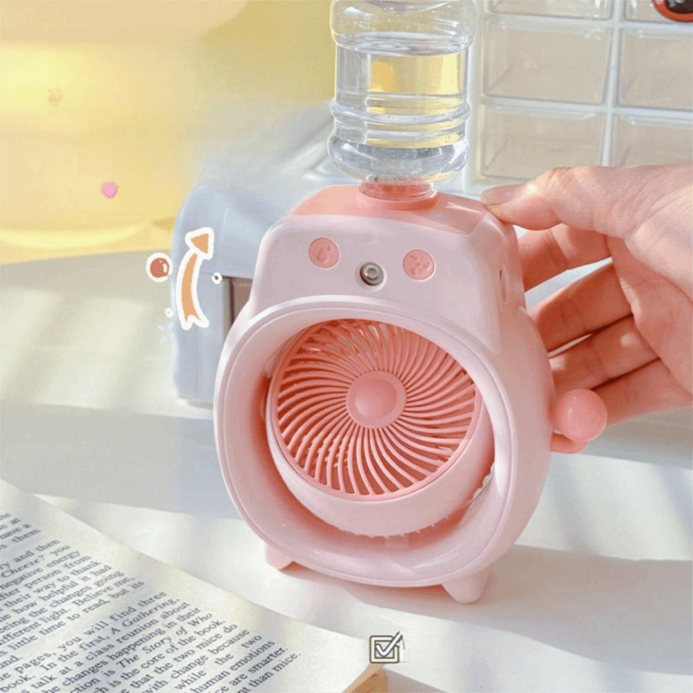 Fine Gentle Mist Portable Desktop Cooling Spray Fan Wide Angle Air Supply Wide Angle Cool Mist Desk Fan for 500mAh