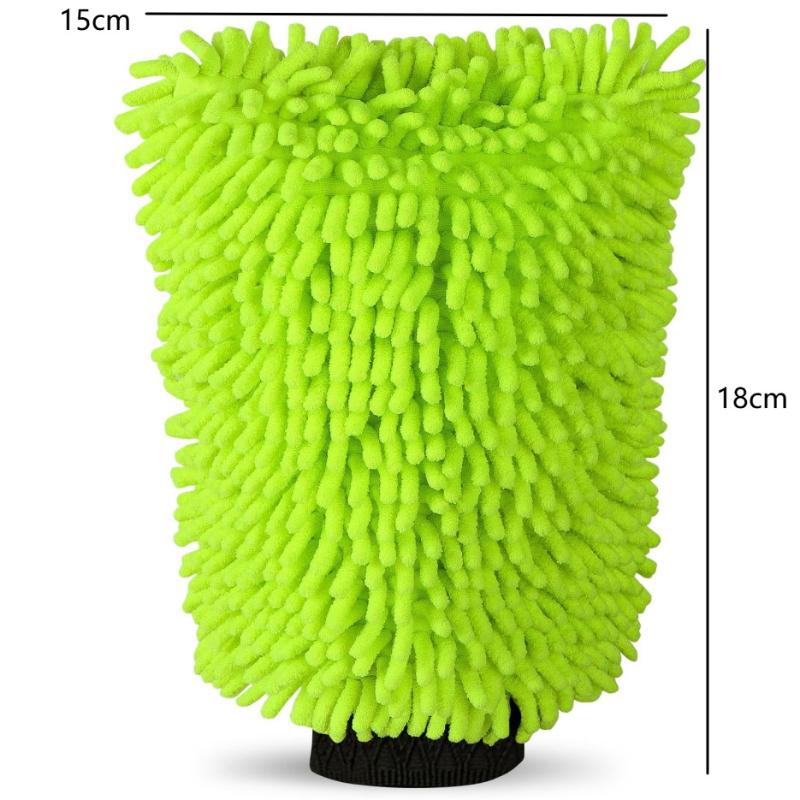Car Wash Gloves Chenille Scratch Resistant Lint Free Microfiber Cleaning Mitts for Car Truck Boat Auto Detailing