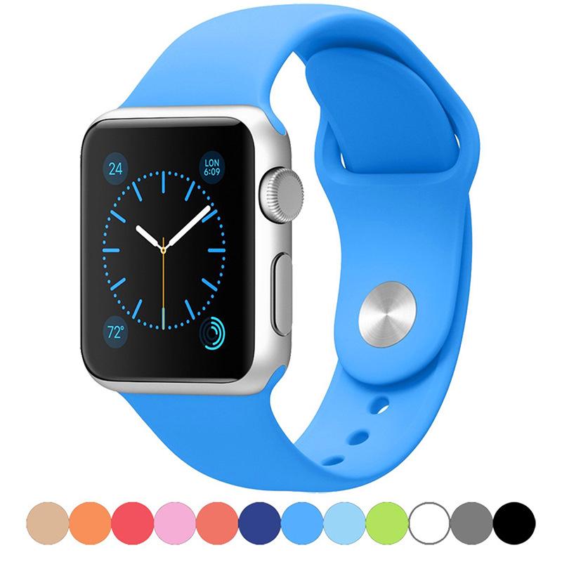 Apple Silicone Strap for Apple Watch Series 1-9/SE, Classic Sports Band