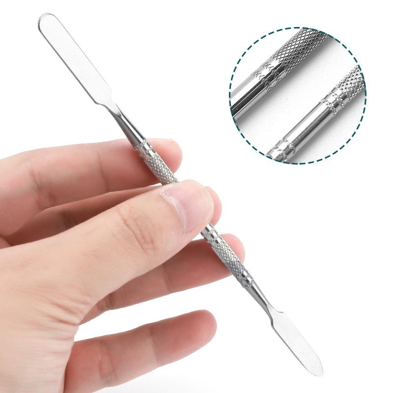 1pc Stainless Steel Spatula Professional Mirror Lady Mixing Tool for Nail Eye Shadow Eyelash Pigment Blending Foundation