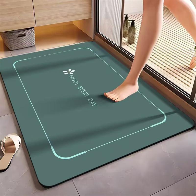 Fast Drying Diatomite Bath Mat Bathroom Foot Mat Bathroom Toilet Absorbent Quick Dry Non Slip Easy Clean Home Decor