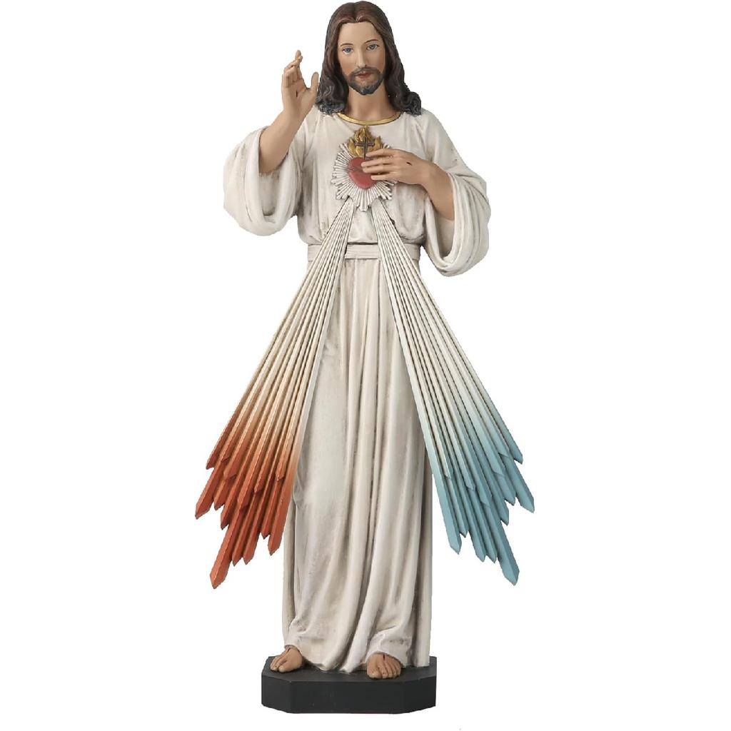BC Catholic Divine Mercy Statue, Jesus Figure, Catholic Figurine, Religious Gift, 10" H, Handmade by Buildclassic