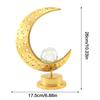 Eid Night Light LED Muslim Ramadan Festival Lantern Moon Castle Iron Decoration Table Lamp Night Light Art Golden Eid Crafts