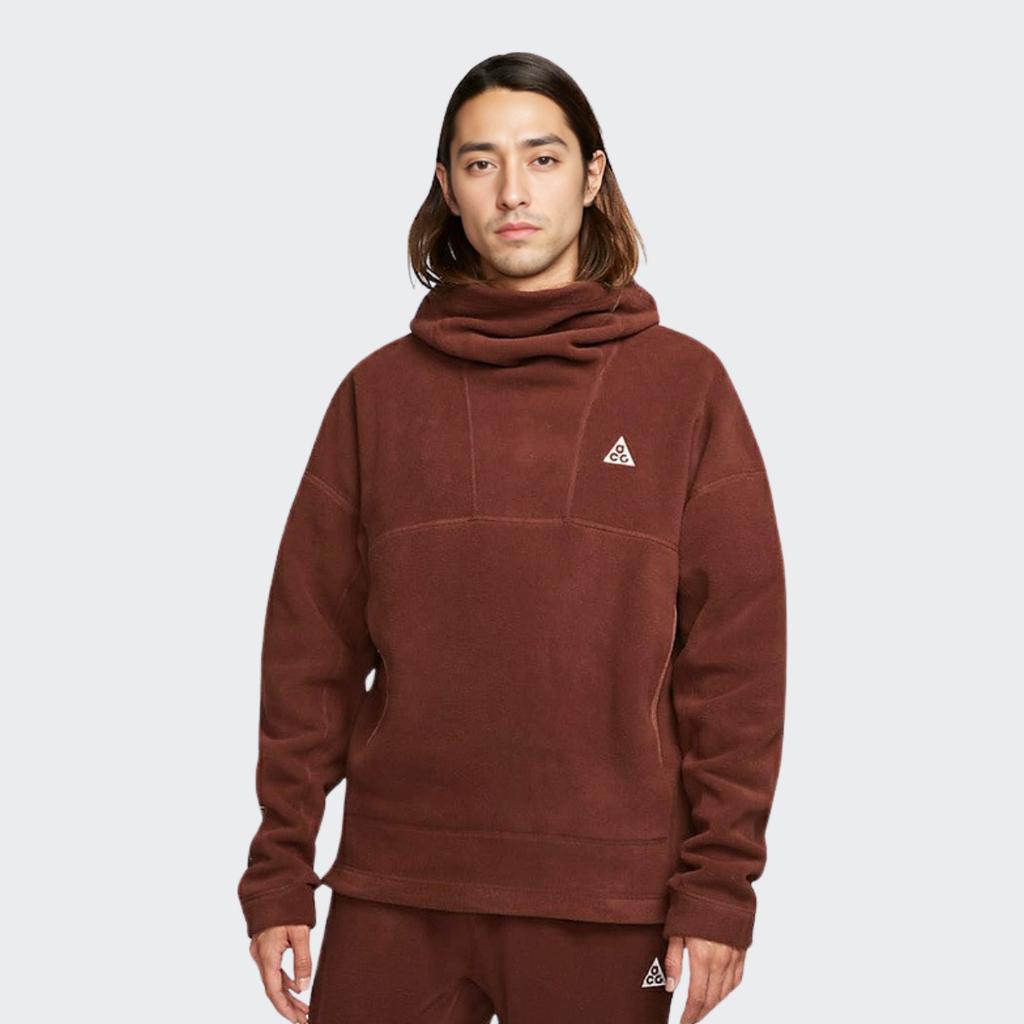 Nike ACG Wolf Tree Logo Pullover Hoodie Men Tops Brown DQ5780-217