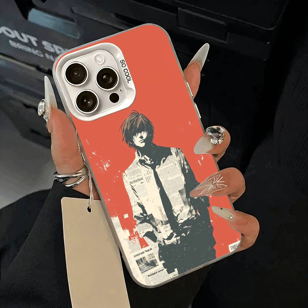 

D-Death- Note- Классический аниме Чехол для телефона Для IPhone 17 Air 16 15 14 13 12 11 Pro Max Белый Серебристый Жесткий Чехол iPhone17Air