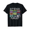 Cassette Tape Music Retro 80s Playlist T Shirt Vintage Washed Homme Breathable Casual Streetwear Comfortable Versatile Fashion